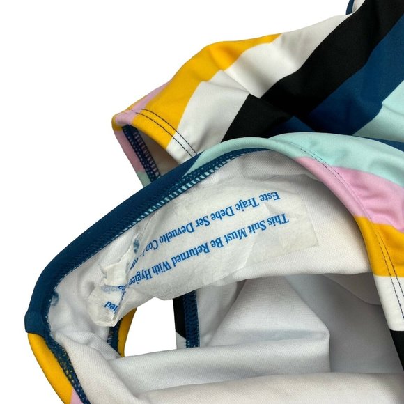 Kona Sol One Piece Swimsuit Size Small Womens Vertical Striped 238018914 - Picture 7 of 8